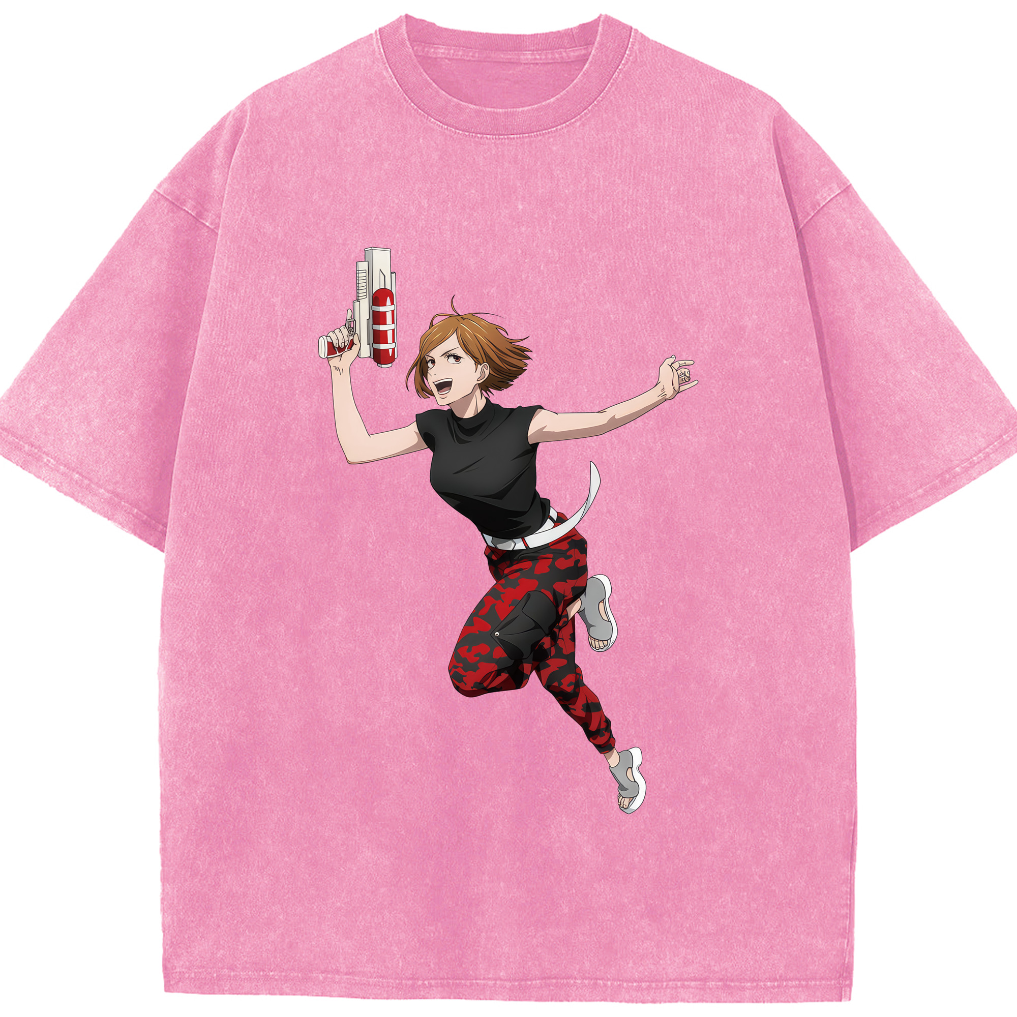 （画像用） 呪術廻戦 Jujutsu Kaisen 綿100% ヴィンテージ風 半袖Tシャツ（フロントプリント）